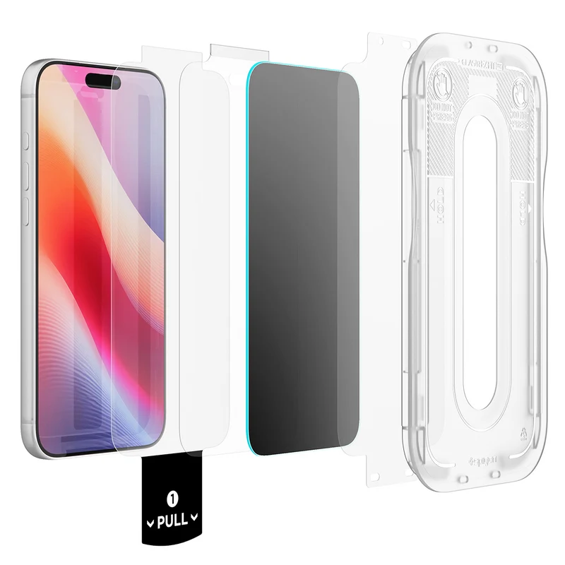 Glas + Applikator für iPhone 18 Pro, Spigen Glas.tR EZ Fit Pro (AC) Privacy 2-Pack