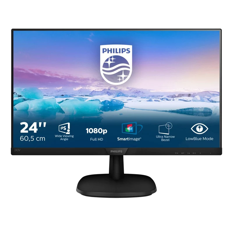 Philips 23,8 , Ips, 178/178, Vga, Dvi, Hdmi, 5Ms, Flicker