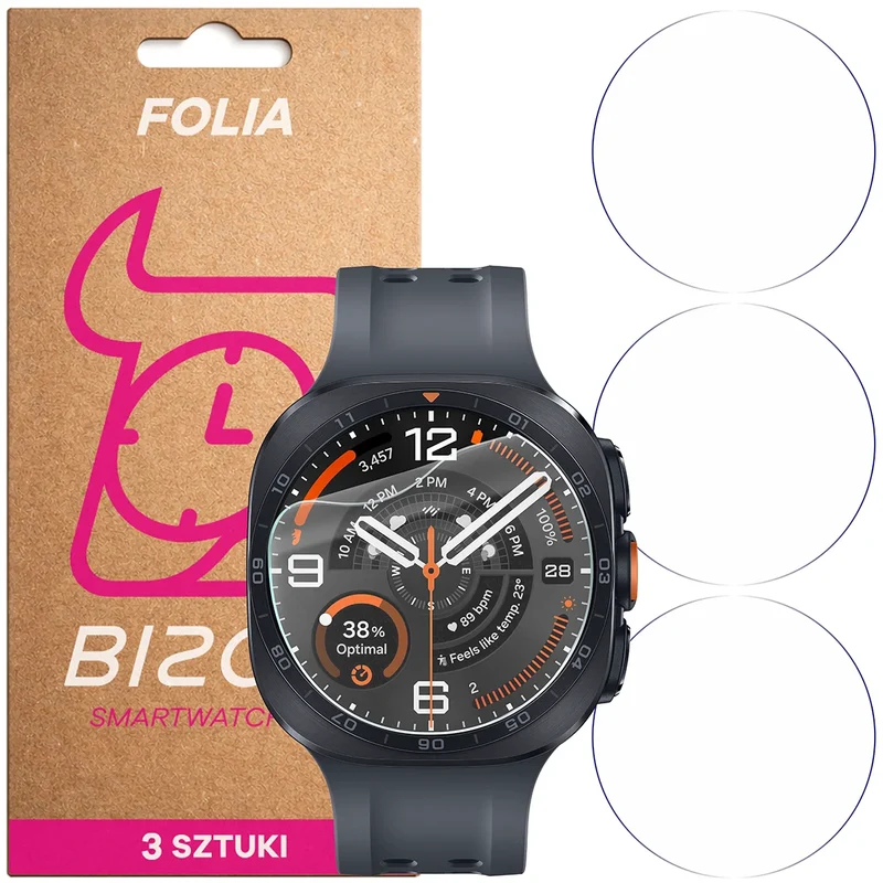 Schutzfolie für den Bildschirm für Galaxy Watch Ultra 2 47mm (2026), Bizon Watch HydroFlex, 3 Stück