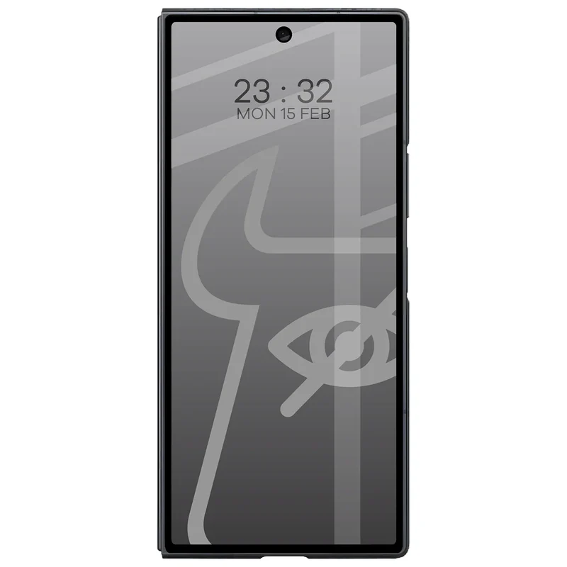 Gehärtetes Glas mit Privatschutzfilter für Galaxy Z Fold8 Ultra, Bizon Glass Edge Shadow, getönt mit schwarzer Rahmen