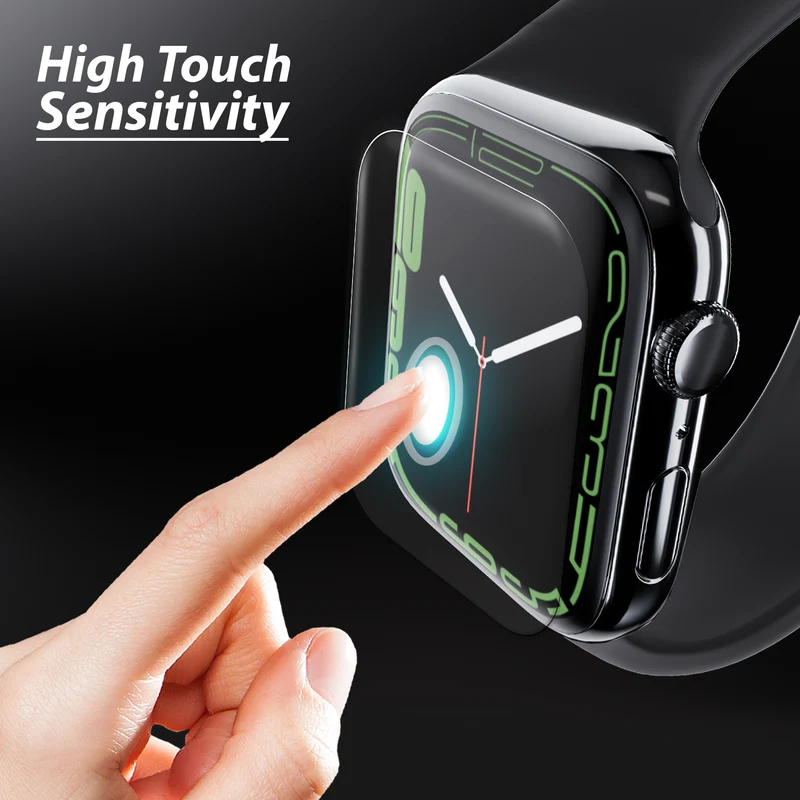 Displayschutzfolie für Apple Watch 9 / 8 / 7 (41 mm), Whitestone Dome Premium TPU Film, 6 Stück
