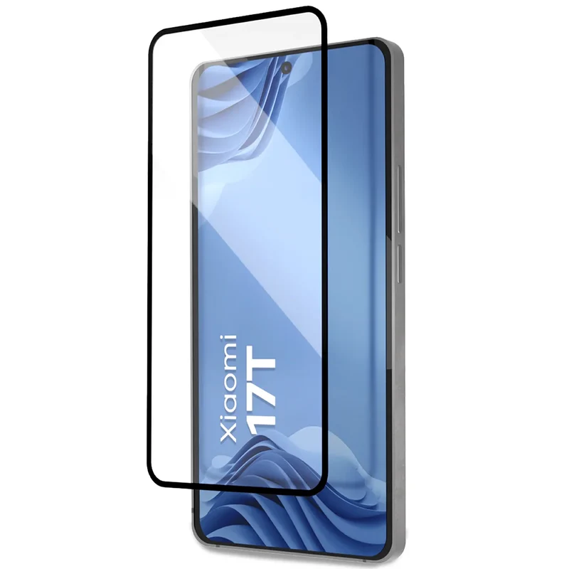 Gehärtetes Glas mit Applikationsrahme für Xiaomi 17T, Bizon Glass Aplikator Edge, 1 Set