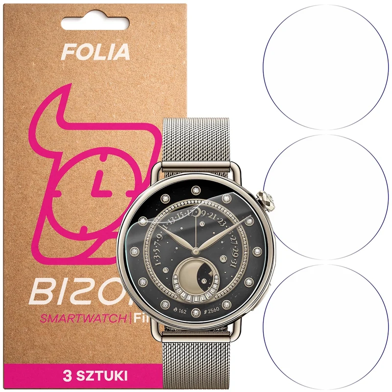 Schutzfolie für den Bildschirm für Xiaomi Watch S4 41mm, Bizon Watch HydroFlex, 3 Stück