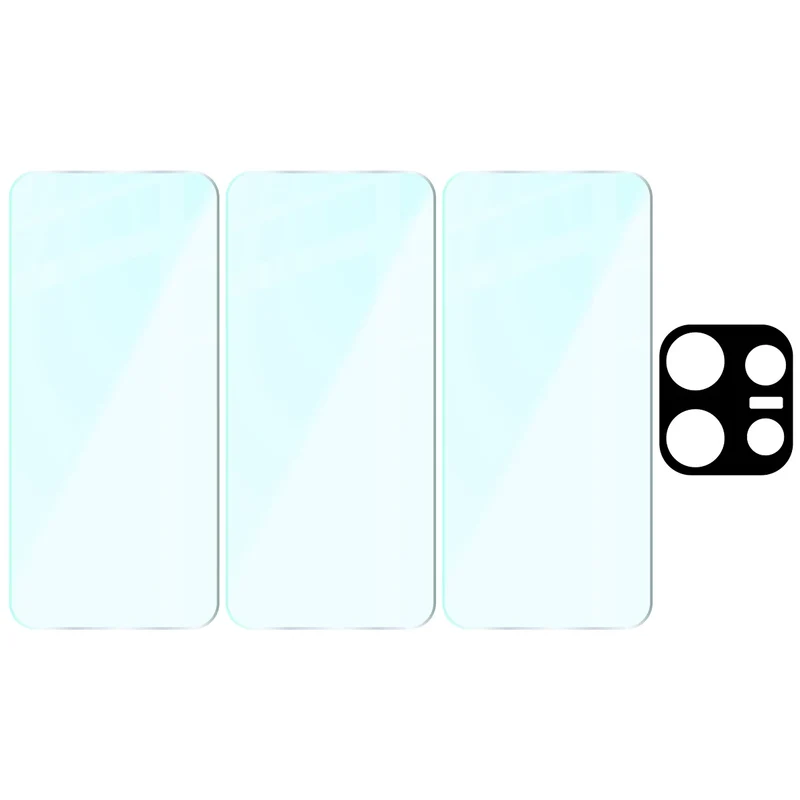 Gehärtetes Glas - 3 Stück + Kameraschutz für Oppo Reno16 F / Reno16 FS, Bizon Glass Clear Pack