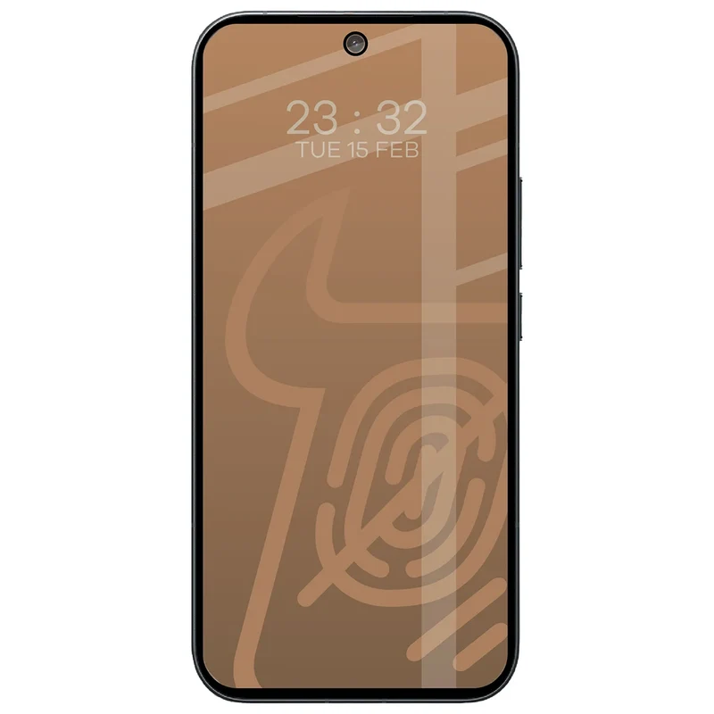 Mattes Hartglas für Xiaomi POCO F9 Pro, Bizon Glass Matte, Schwarzer Rahmen