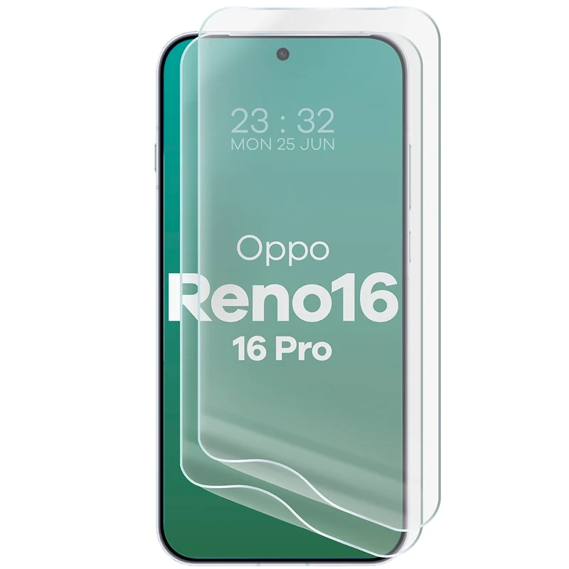 Hydrogel Folie für den Bildschirm für Oppo Reno16 / Reno16 Pro 5G, Bizon Film Hydrogel Front Duo, 2 Stück