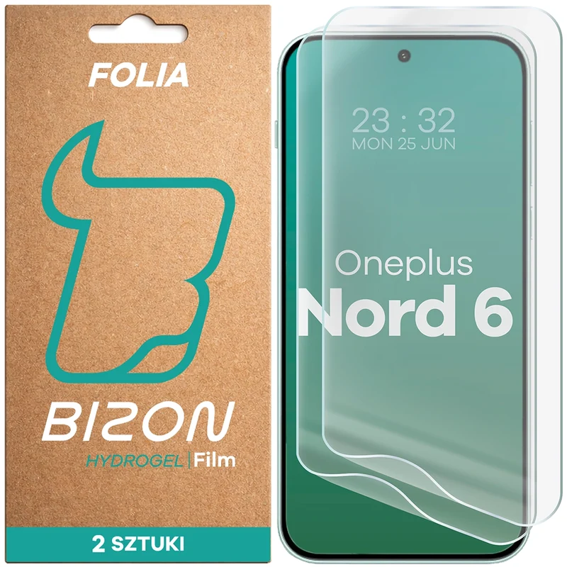 Hydrogel Folie für den Bildschirm für OnePlus Nord 6, Bizon Film Hydrogel Front Duo, 2 Stück