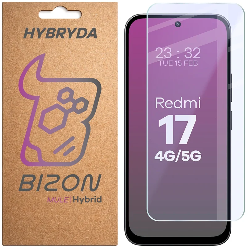 Flexibles Hybridglas für Xiaomi Redmi Note 17 4G/5G, Bizon Hybrid Mule
