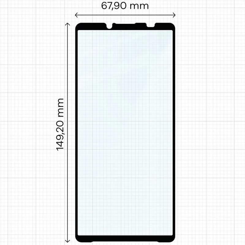 Gehärtetes Glas für Sony Xperia 10 VIII / VII, Bizon Glass Edge Duo, Schwarzer Rahmen, 2 Stück