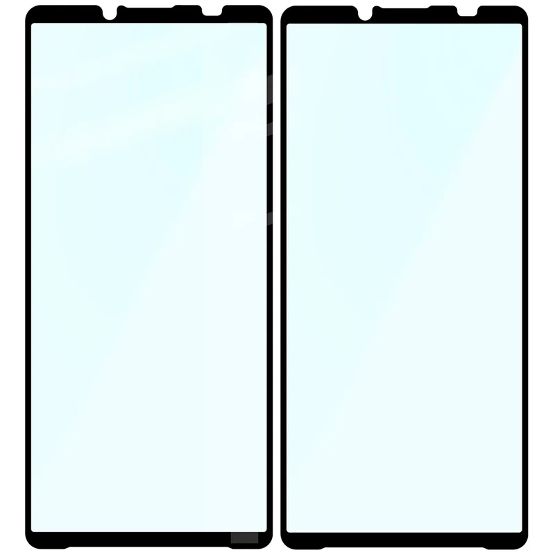 Gehärtetes Glas für Sony Xperia 10 VIII / VII, Bizon Glass Edge Duo, Schwarzer Rahmen, 2 Stück