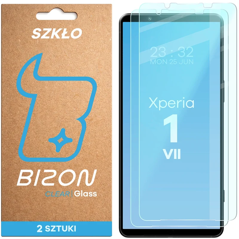 Gehärtetes Glas für Sony Xperia 1 VII, Bizon Glass Clear Duo, 2 Stück