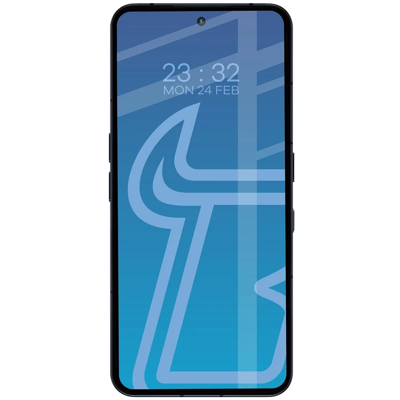 Gehärtetes Glas für Nothing Phone (3), Bizon Glass Edge Duo, Schwarzer Rahmen, 2 Stück