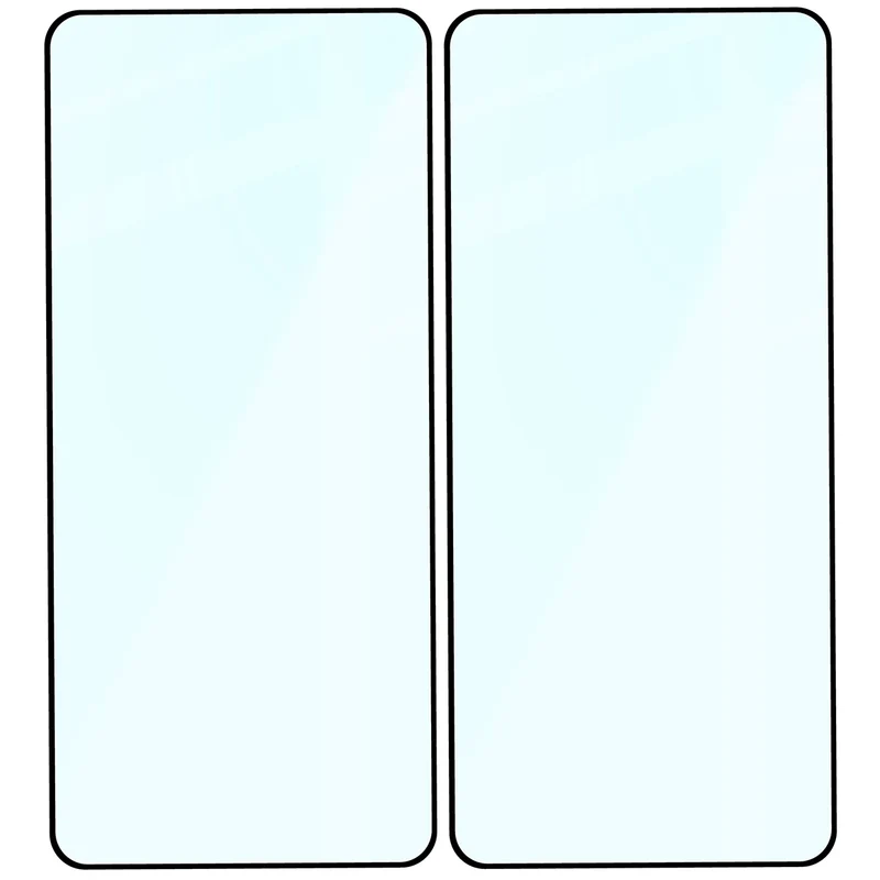 Gehärtetes Glas für Nothing Phone (3), Bizon Glass Edge Duo, Schwarzer Rahmen, 2 Stück