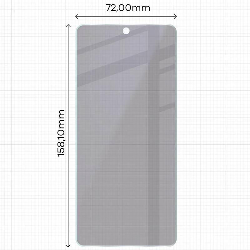 Hybridglas mit Privatschutzfilter für Motorola Edge 70 Max, Bizon Hybrid Shadow, Matt