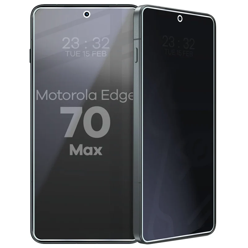 Hybridglas mit Privatschutzfilter für Motorola Edge 70 Max, Bizon Hybrid Shadow, Matt
