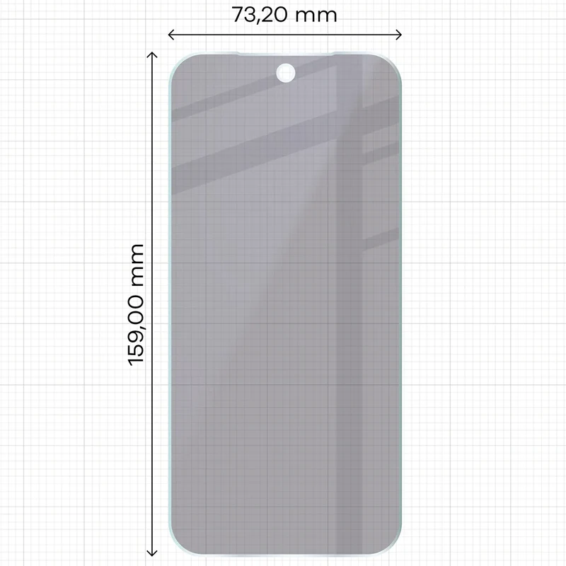 Hybridglas mit Privatschutzfilter für Google Pixel 11 Pro XL, Bizon Hybrid Shadow, Matt
