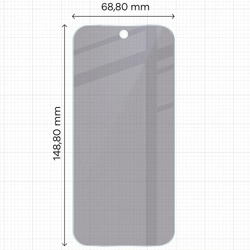 Hybridglas mit Privatschutzfilter für Google Pixel 11 Pro, Bizon Hybrid Shadow, Matt
