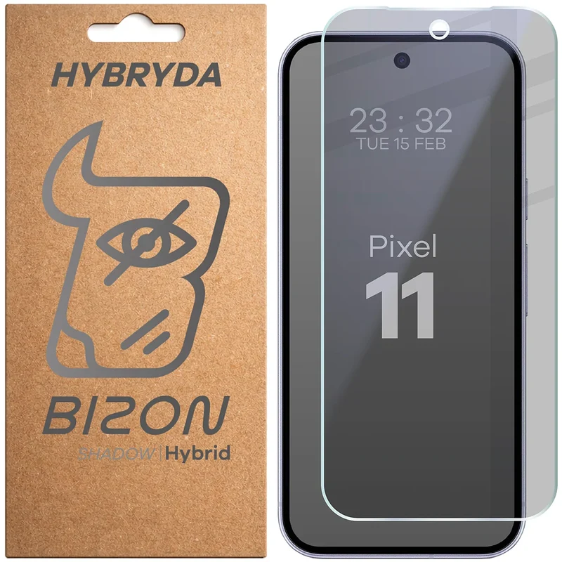 Hybridglas mit Privatschutzfilter für Google Pixel 11, Bizon Hybrid Shadow, Matt