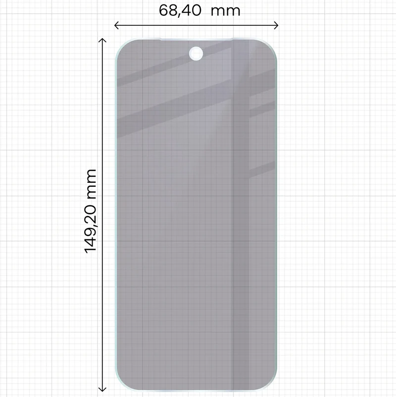 Hybridglas mit Privatschutzfilter für Google Pixel 11, Bizon Hybrid Shadow, Matt