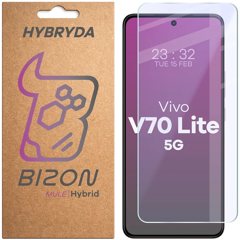 Flexibles Hybridglas für Vivo V70 Lite 5G, Bizon Hybrid Mule