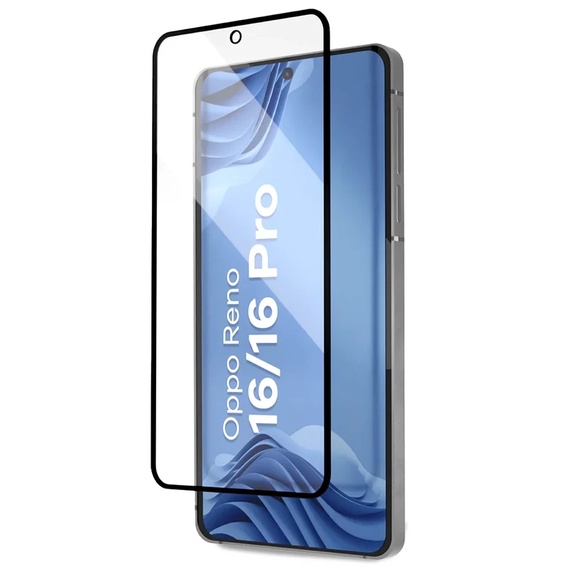 Gehärtetes Glas mit Applikationsrahme für Oppo Reno16 / Reno16 Pro 5G, Bizon Glass Aplikator Edge, 1 Set