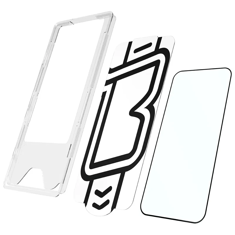 Gehärtetes Glas mit Applikationsrahme für Xiaomi POCO F9 Ultra, Bizon Glass Aplikator Edge, 2 Sets