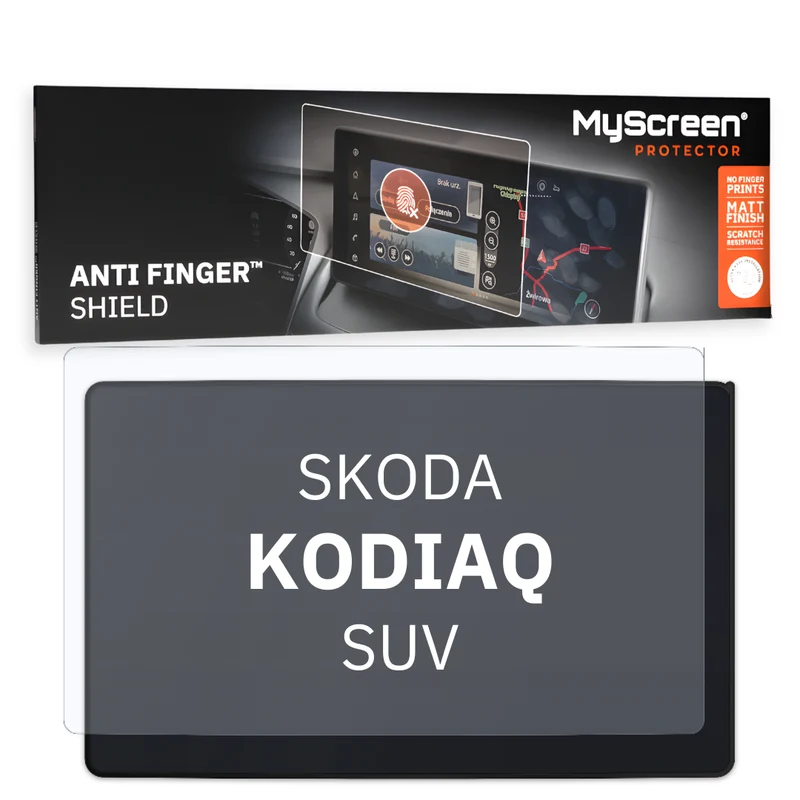 Autofolie für das Hauptdisplay, MyScreen Anti Finger Shield für Skoda Kodiaq (2024-2026), matt