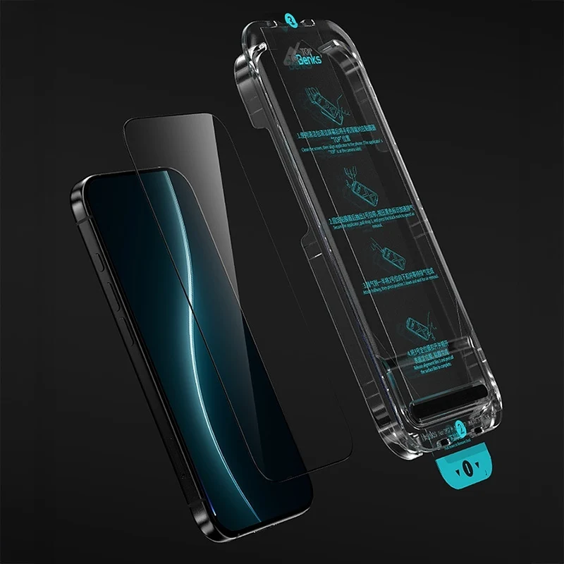 Panzerglas für iPhone 18 Pro, Benks Glass Warrior Sapphire Coating, Schwarz
