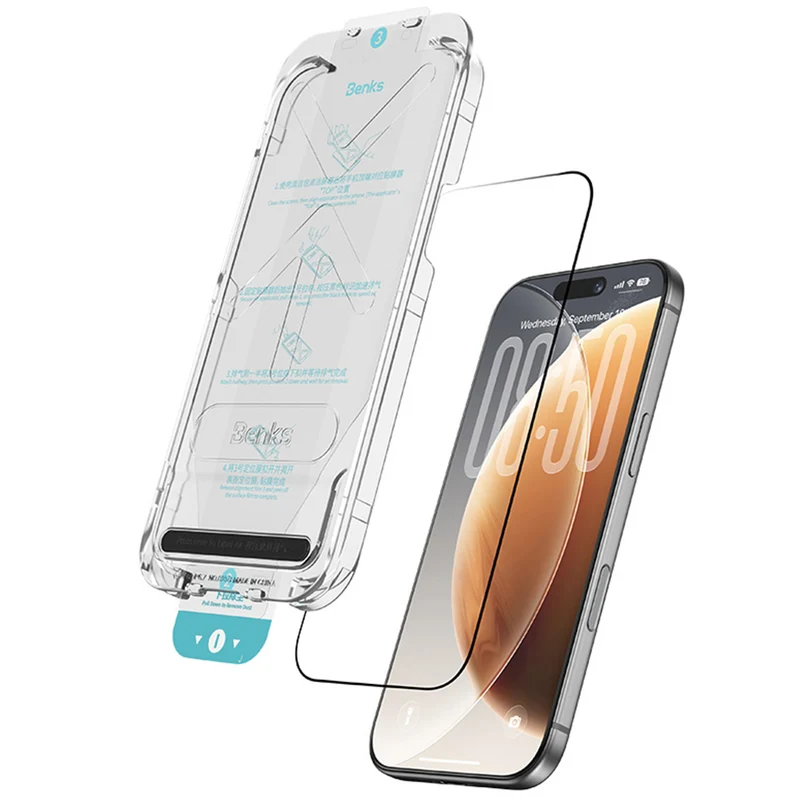 Panzerglas für iPhone 18 Pro Max, Benks OmniWarrior Anti-Drop Eye-Friendly, Schwarz
