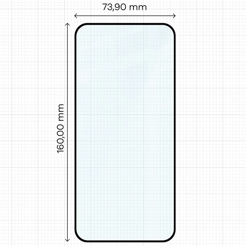 Gehärtetes Glas für Nothing Phone (4b), Bizon Glass Edge, Schwarzer Rahmen