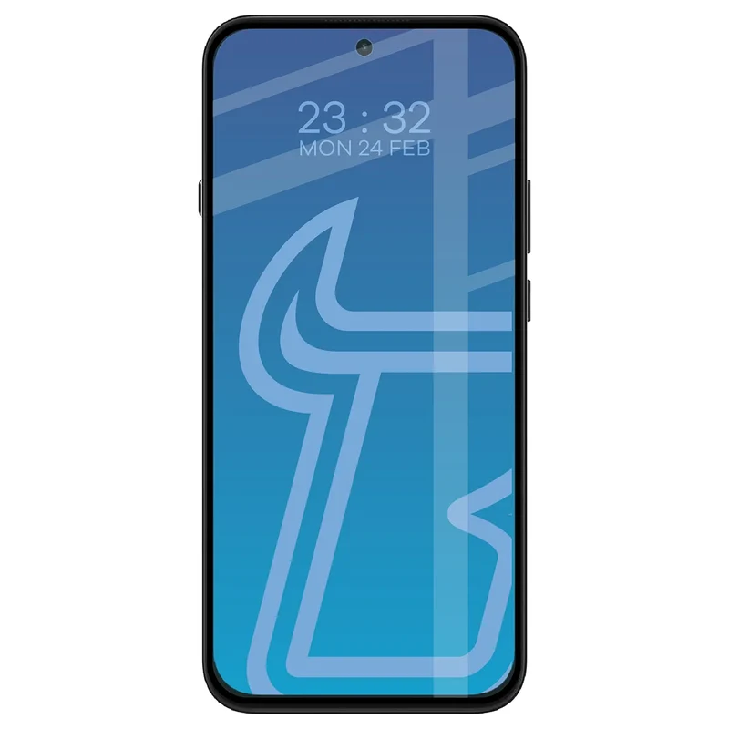 Gehärtetes Glas für Nothing Phone (4b), Bizon Glass Edge, Schwarzer Rahmen