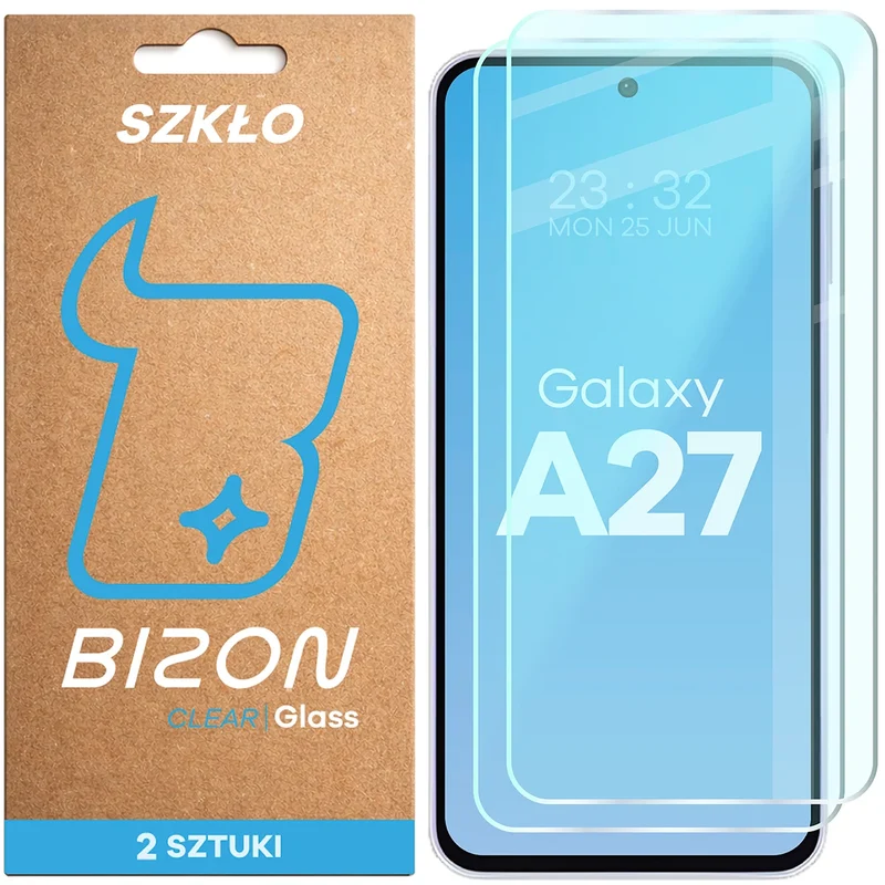 Gehärtetes Glas für Galaxy A27 5G, Bizon Glass Clear Duo, 2 Stück