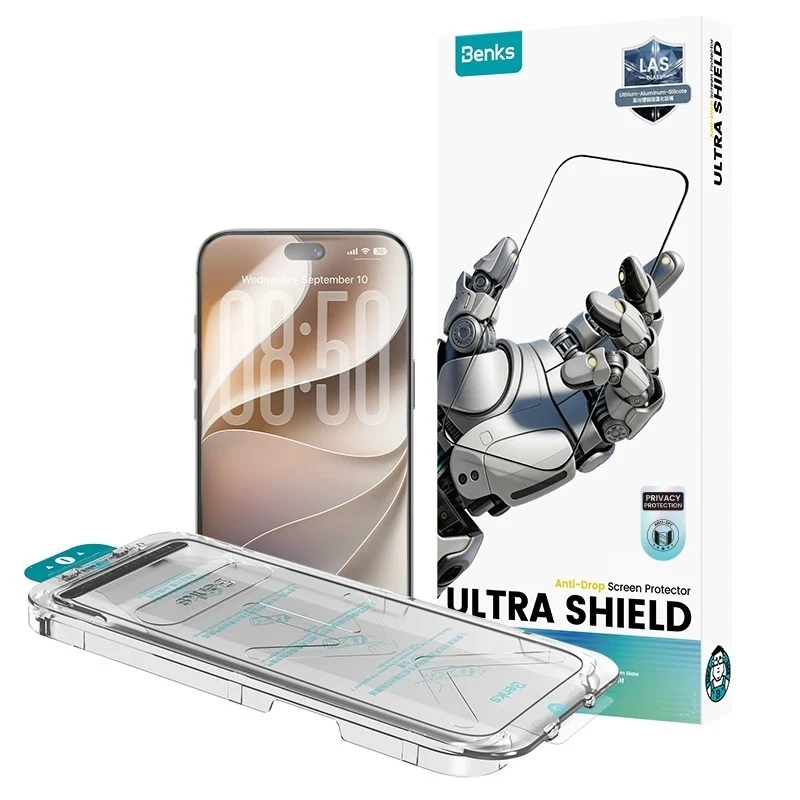 Panzerglas für iPhone 18 Pro, Benks Ultra Shield Privacy, Schwarz
