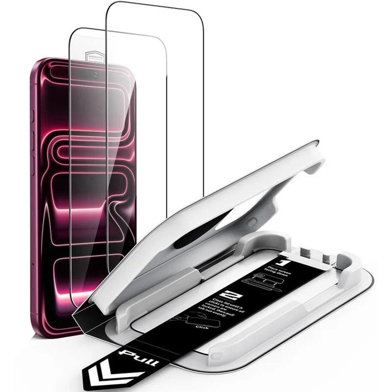 Gehärtetes Glas mit Positionierrahmen für iPhone 18 Pro / 17 Pro, ESR UltraFit Classic Screen Protector, 2 Stück