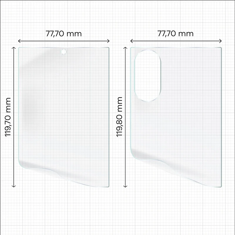 Hydrogel Folie für Display und Rückseite Bizon Film Hydrogel Pack für Galaxy Z Fold8, 2 Stück