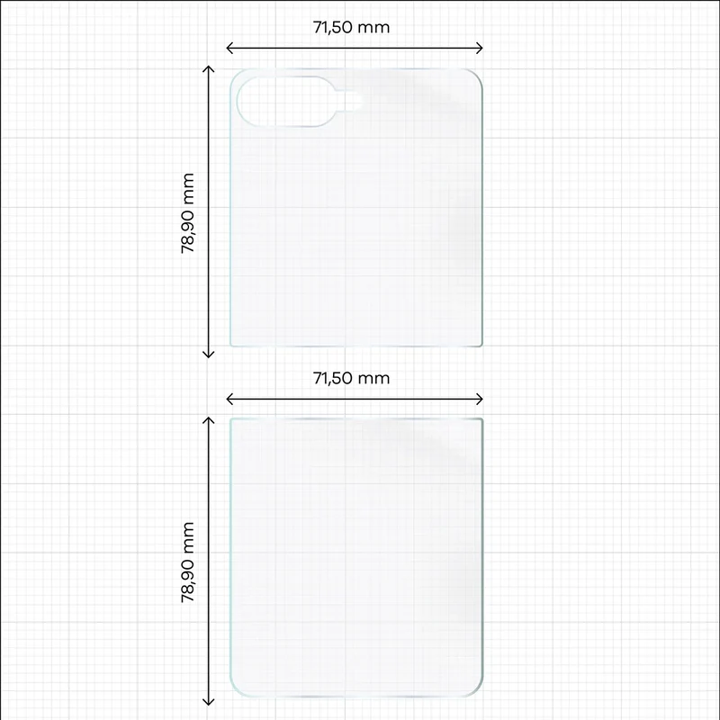 Hydrogel Folie für die Rückseite für Galaxy Z Flip8, Bizon Film Hydrogel Back Duo, 2 Stück