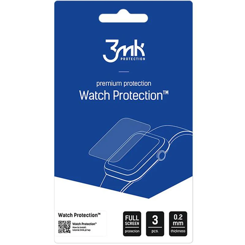 Hybridglas für Amazfit T-Rex 3, 3mk Watch Protection, 3 Stück