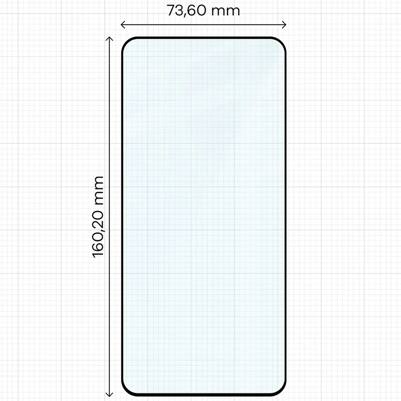 Gehärtetes Glas für Motorola Edge 70 Max, Bizon Glass Edge, Schwarzer Rahmen