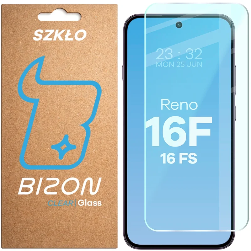 Gehärtetes Glas für Oppo Reno16 F / Reno16 FS, Bizon Glass Clear