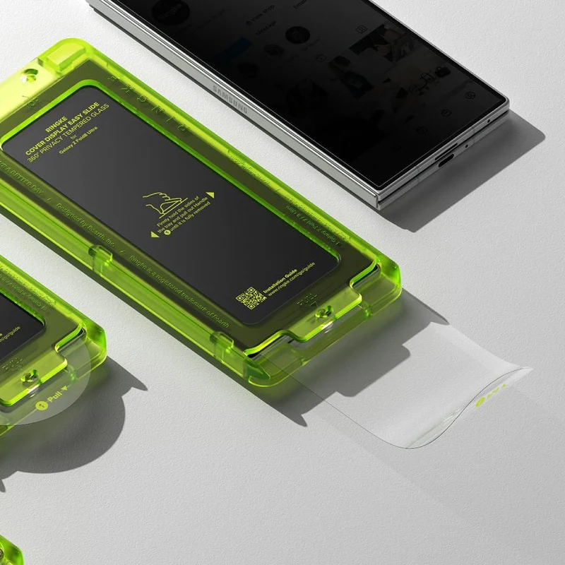 Sichtschutzglas mit Applikator für Galaxy Z Fold8 Ultra, Ringke Easy Slide Privacy 360, 2 Stück
