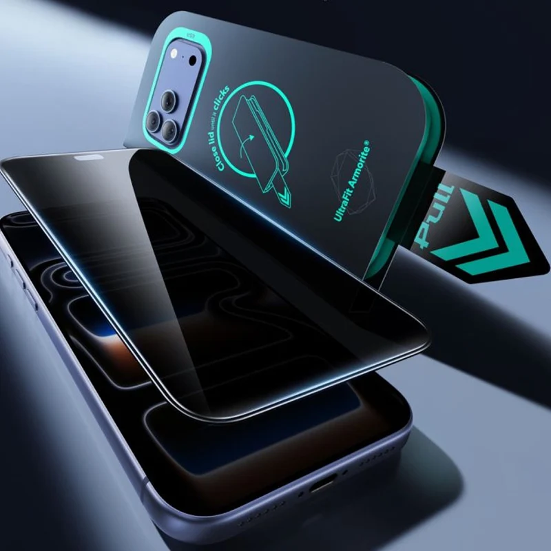 Sichtschutzglas mit Positionierungsrahmen für iPhone 18 Pro Max, ESR UltraFit Armorite Privacy Tempered Glass, 2 Stück