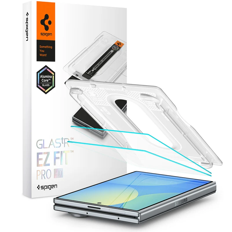Glas + Applikator für Galaxy Z Fold8, Spigen Glas.tR EZ Fit Pro 2-Pack (AC)