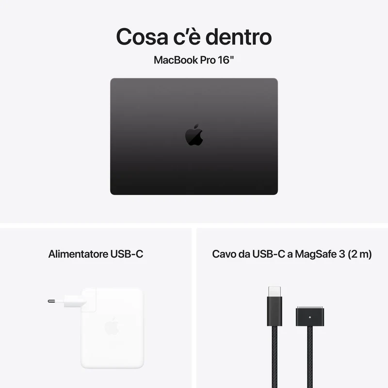 Apple 16 Macbook Pro Apple M4 Max Chip 16-Core Nero