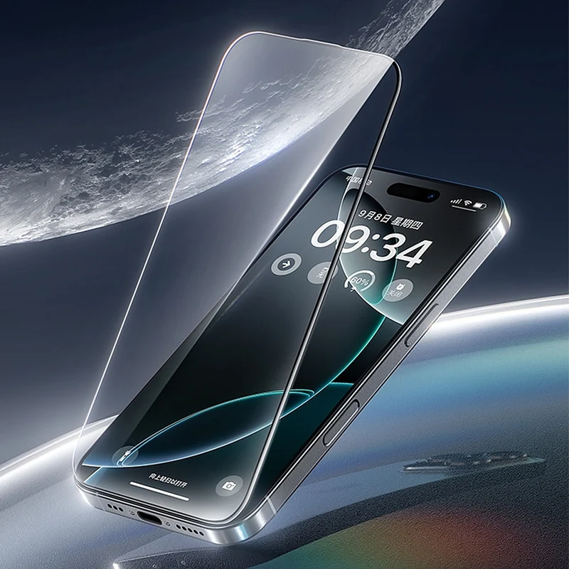 Displayschutzglas für iPhone Air, Benks Joy Touch Matte, Schwarzer Rahmen