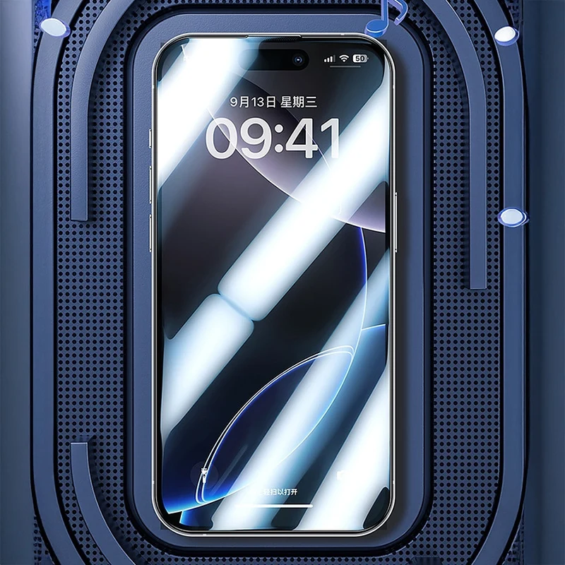 Displayschutzglas für iPhone Air, Benks Joy Touch Matte, Schwarzer Rahmen
