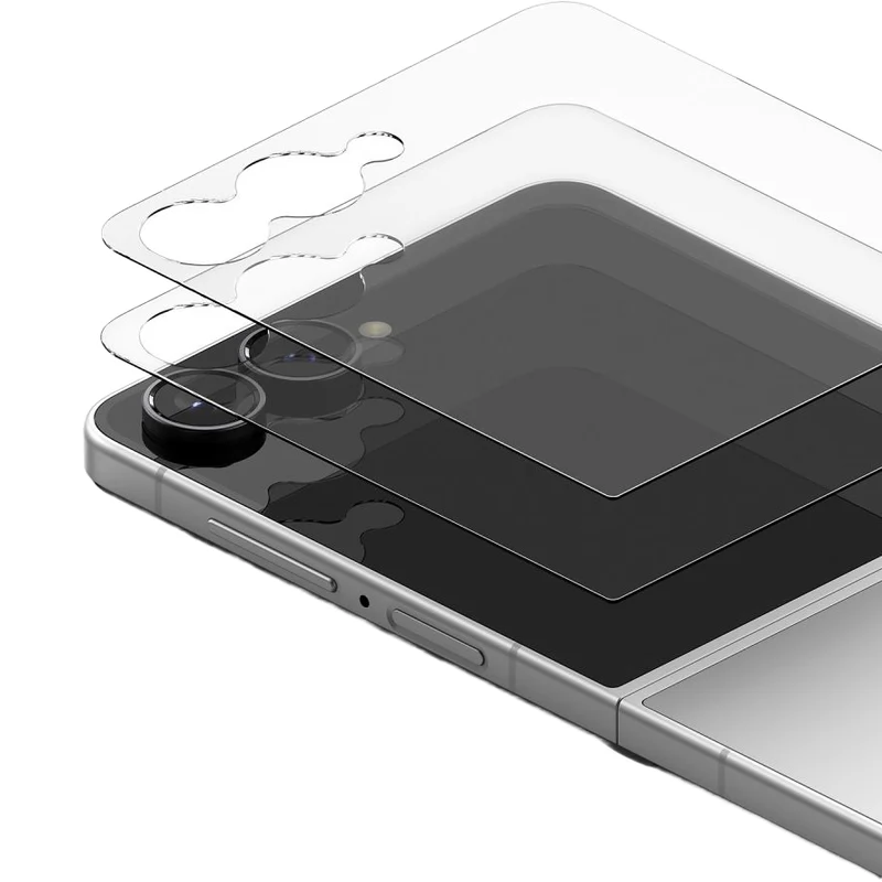 Gehärtetes Bildschirmglas mit Applikator für Galaxy Z Flip8, Ringke Cover Display Pro, Transparent, 2 Stück