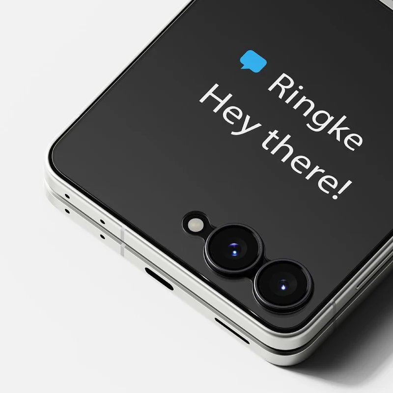 Gehärtetes Bildschirmglas mit Applikator für Galaxy Z Flip8, Ringke Cover Display Pro, Transparent, 2 Stück