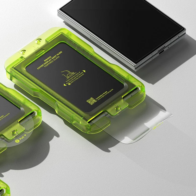 Gehärtetes Bildschirmglas mit Applikator für Galaxy Z Fold8, Ringke Cover Display Easy Slide, Transparent, 2 Stück