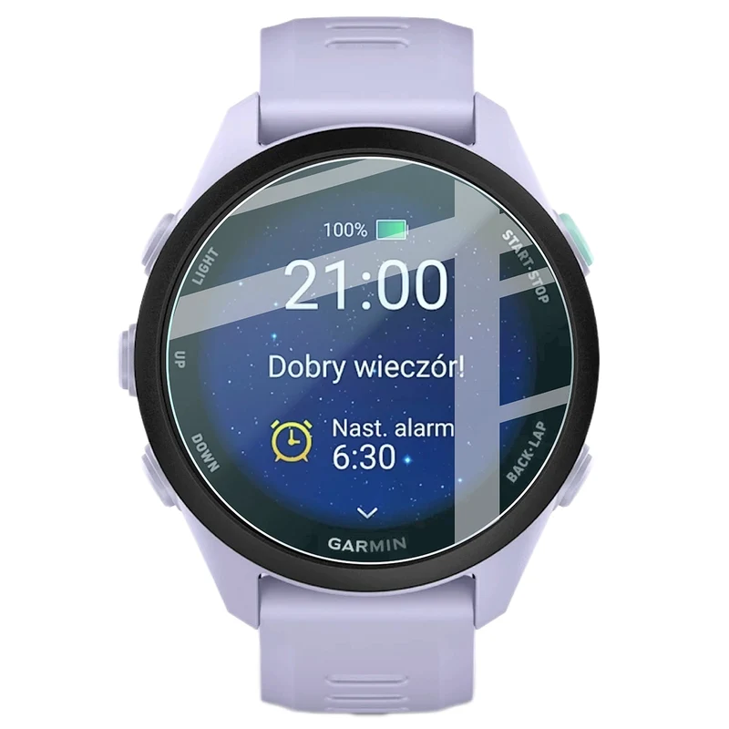 Gehärtetes Glas für Garmin Forerunner 70 / 170 / 170 Music, Bizon Watch Glass Clear, Transparent