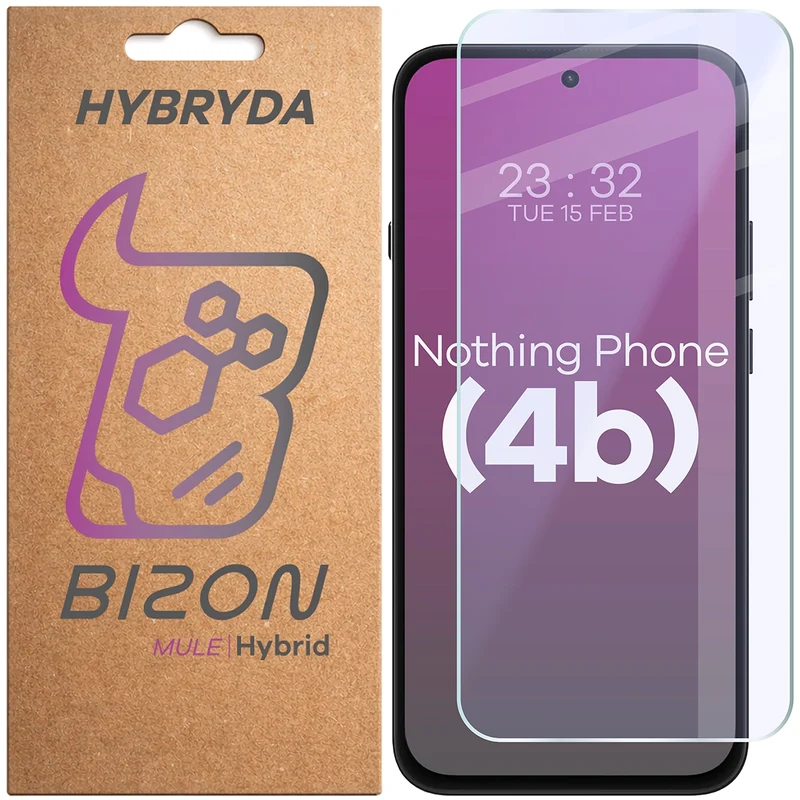 Flexibles Hybridglas für Nothing Phone (4b), Bizon Hybrid Mule